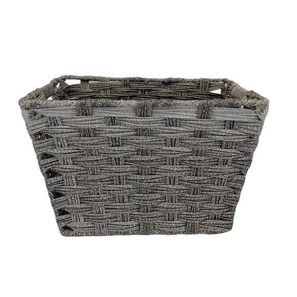 mDesign Basket Gray Silver Woven Functional Get organized in style Like new - Picture 4 of 8